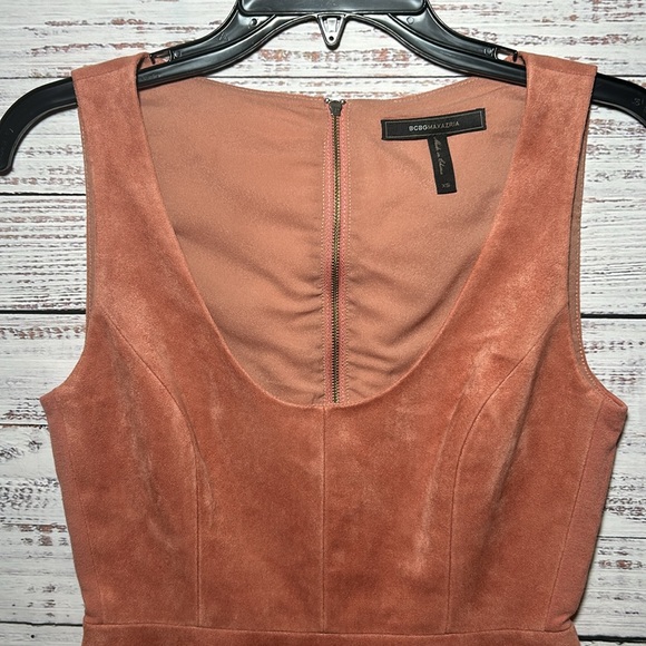 BCBG MaxAzria Cladiana Suede Peplum Top - Picture 7 of 16